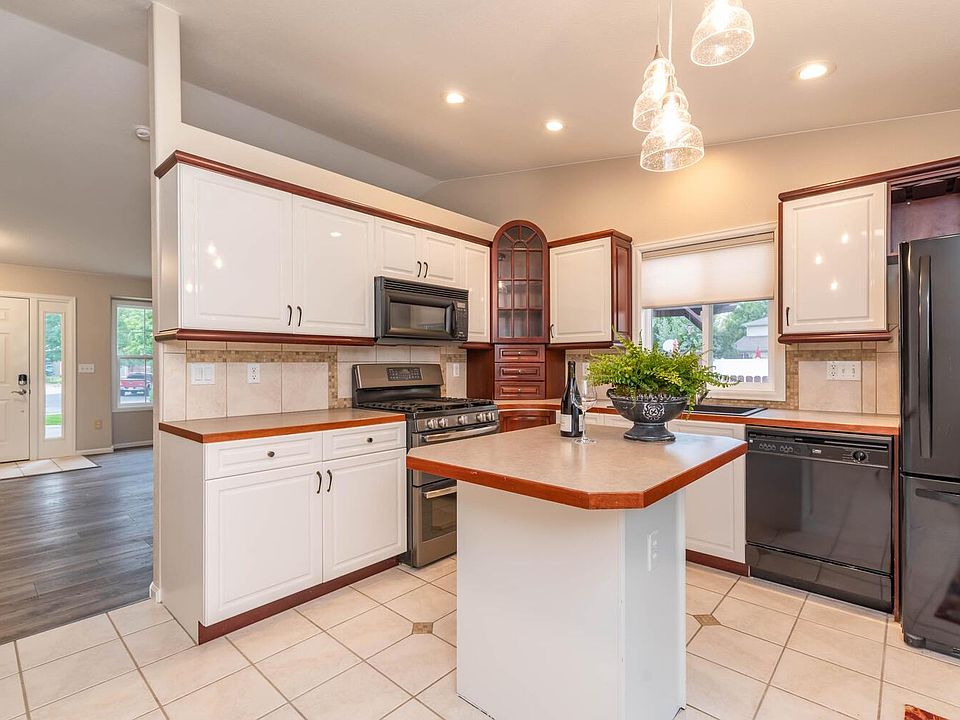 Kitchen with bright LED lighting