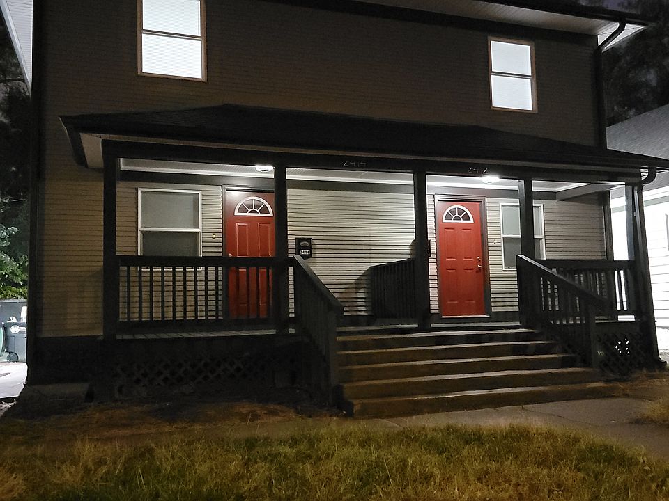 front of house at nighttime