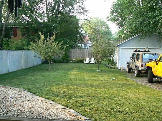 Fenced & landscaped back yard