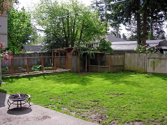Backyard with dedicated Veggie Garden