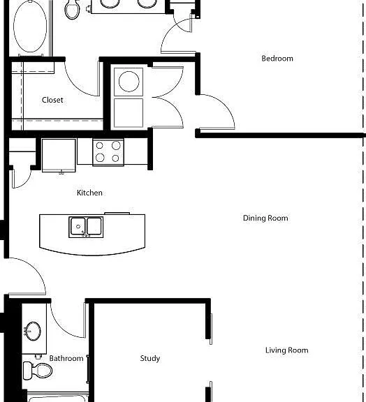 Gallery At Turtle Creek - A5E - 1 Beds - 1 Baths - 1053 Sq. ft.