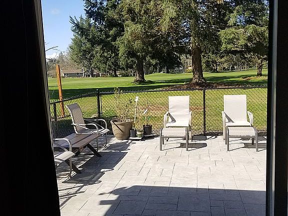 Fully fenced back patio
