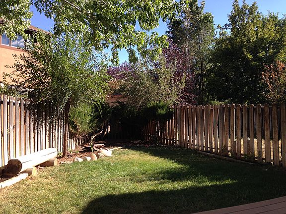 Fenced backyard
