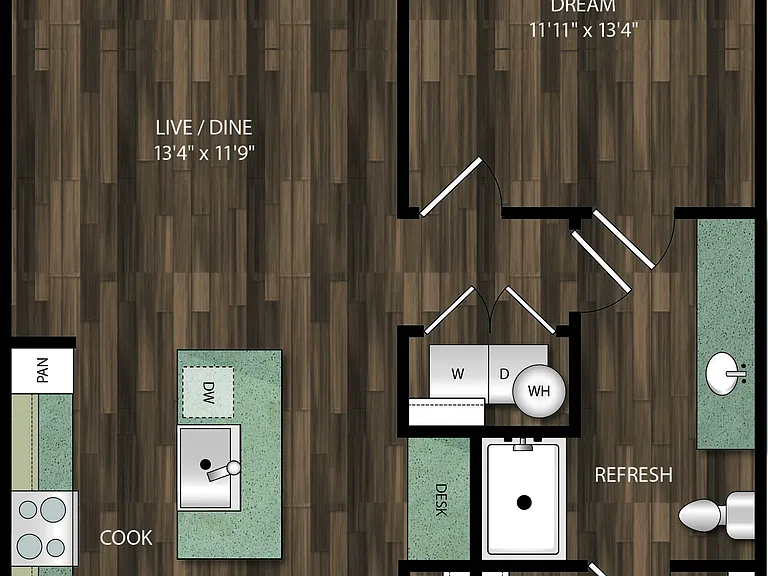 1H floor plan Encore Panther Island