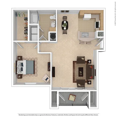 Floor plan 1 Bedroom Executive