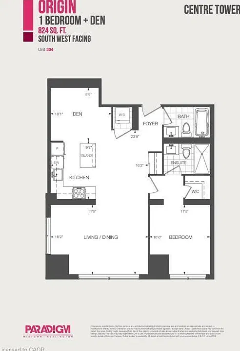 1 bed, 2.0 bath, 824 sqft, $2,400 — Photo 2