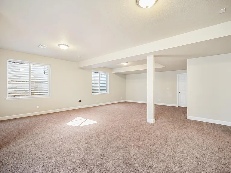 High ceilings in the basement