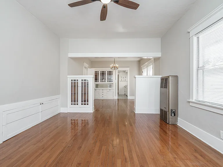 Living room and dining room