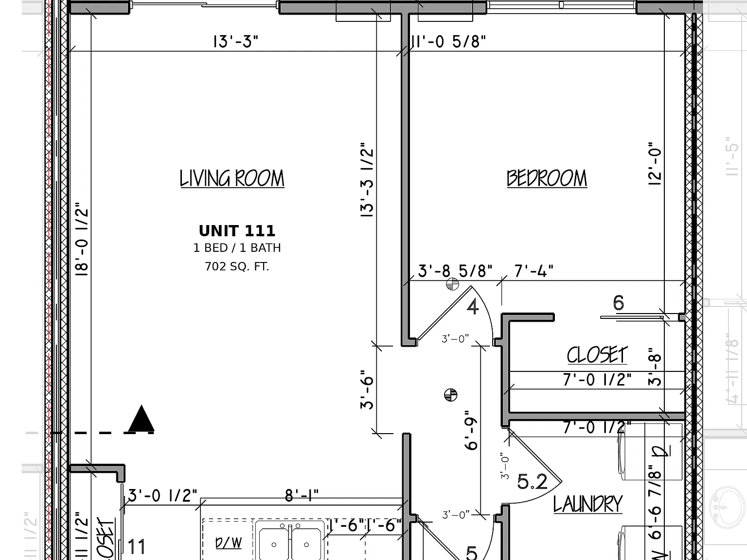 1 bed, 702 sqft, $1,400 — Photo 1