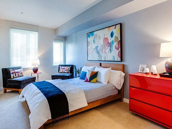 Central air conditioning, large windows and walk-in closets make for the most comfortable living