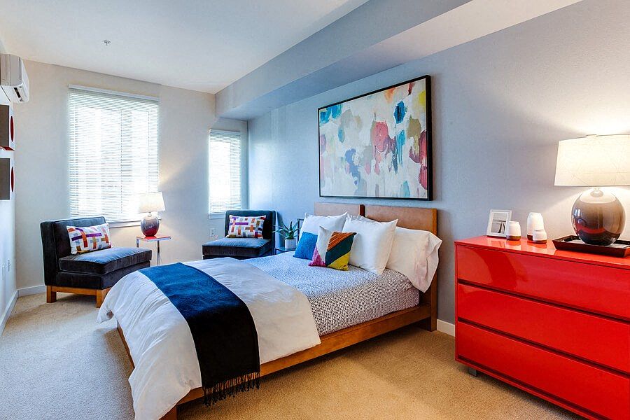 Central air conditioning, large windows and walk-in closets make for the most comfortable living