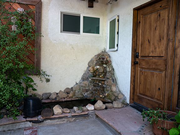 fountain and fish pond