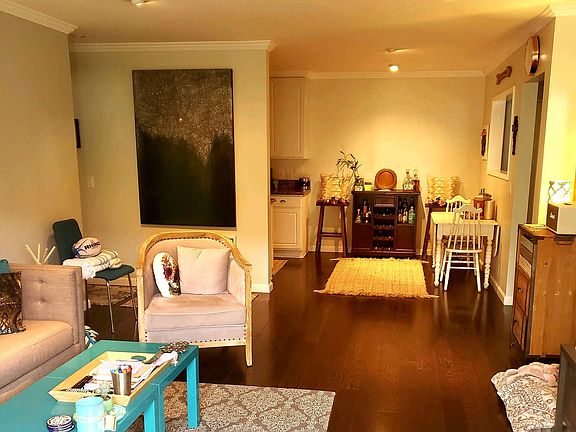 View from living room towards the kitchen