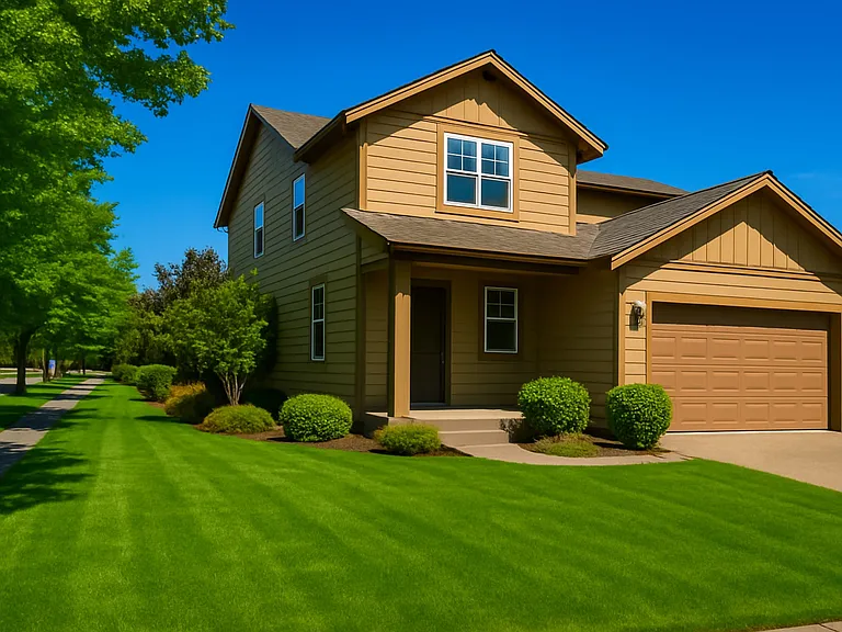 The roof is fully cleaned, and exterior of the house is fully painted and looks so classy in real.