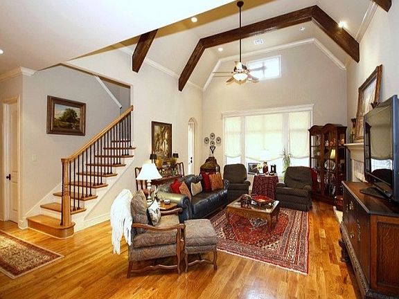 The kitchen is open to the family room 