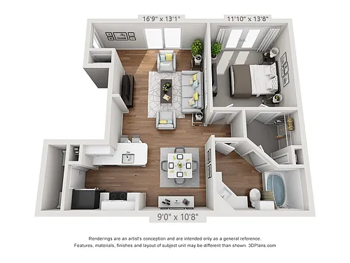 Floor plan Andover Park 1A3