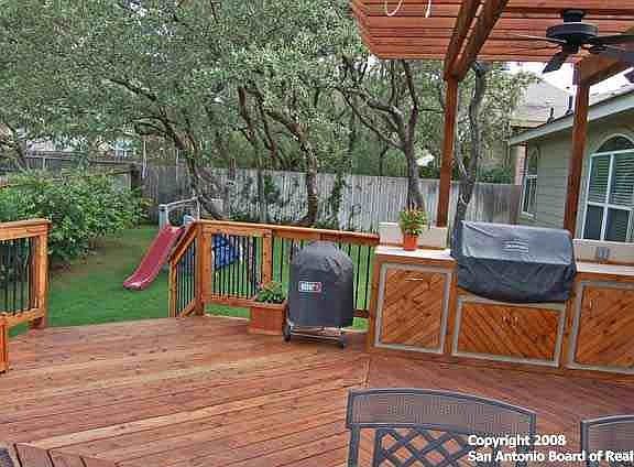 Deck with view of the trees