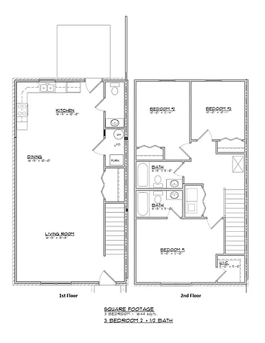 Floor plan 3 Bed 2 Bath