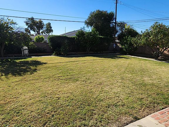 Large backyard.