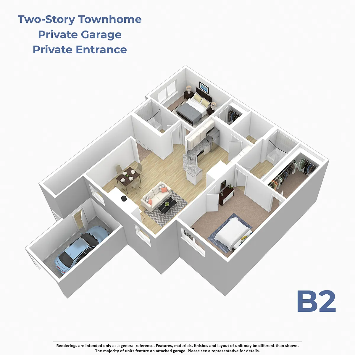 Floor plan B2 w/attached garage