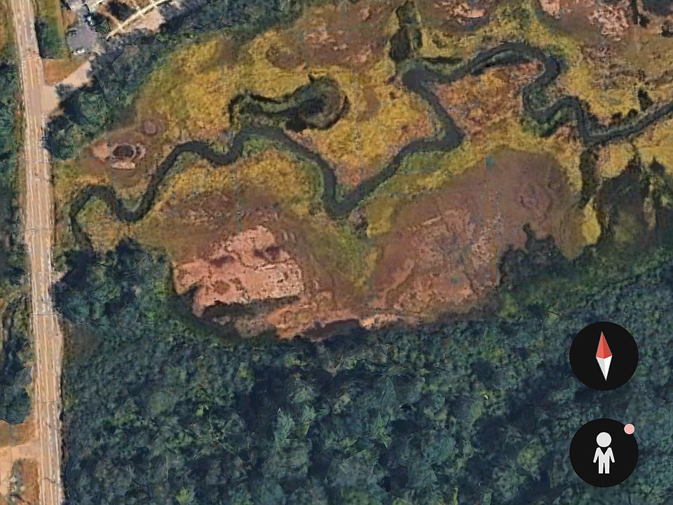Aerial view with greenbelt area
