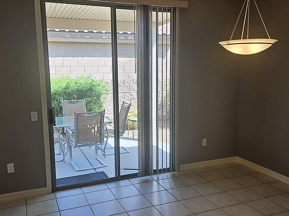 Furniture on back covered patio