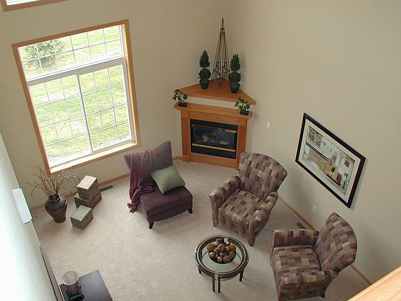Living Room shown with Optional Fireplace