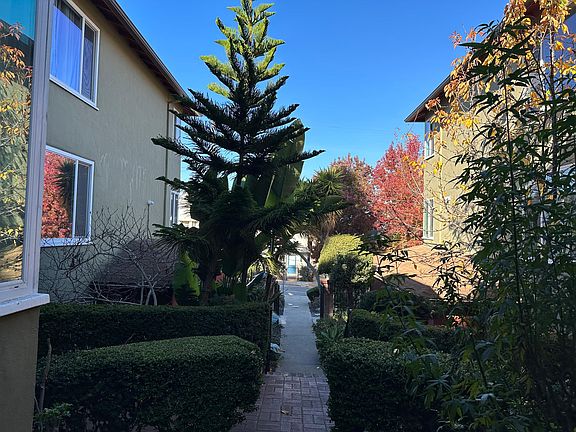 view from courtyard entry to street