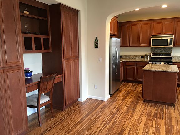 Desk, storage in dining room