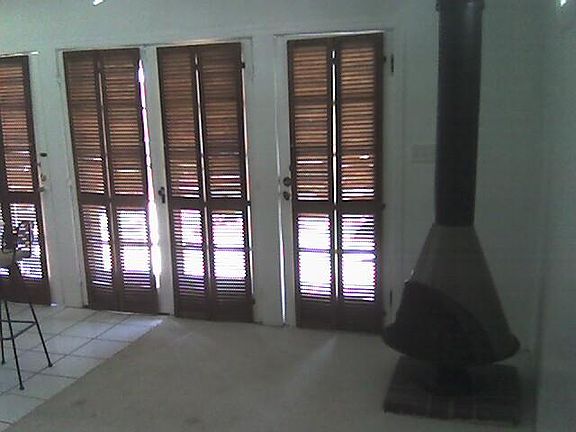 Wood burning fireplace