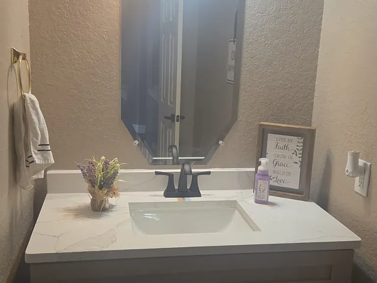 Half bathroom downstairs for guests