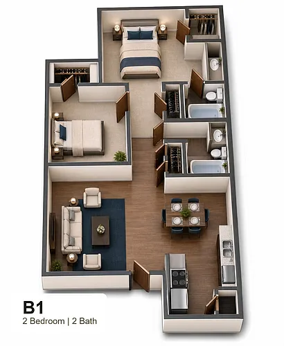 Floor plan B1