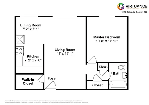 Floor plan 1 Bedroom