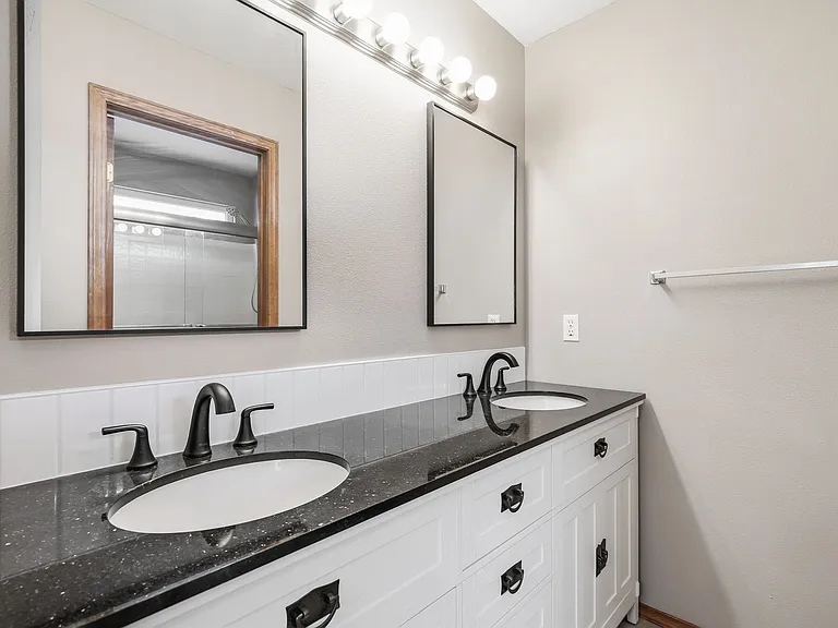 newly renovated master bathroom