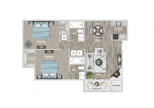 Floor plan B1 Renovated