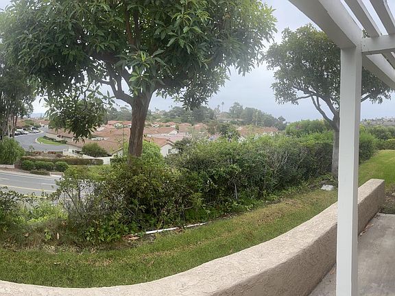 Back patio with view and room for container garden