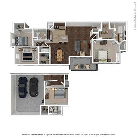 Floor plan Equinox - with attached garages