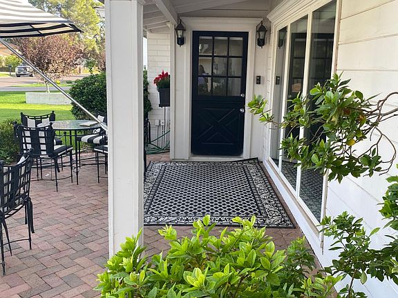 Dutch door overlooks front patio