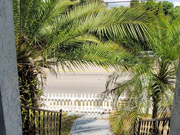 Appears to be a door cling, but its all nature's glory at your front door.
Florida palms