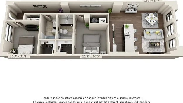 Two Bed Two Bath 1006 sqft Two Bed Two Bath 1006 sqft