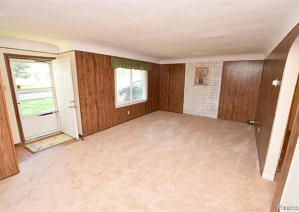 Living Room with Brick Accent Wall