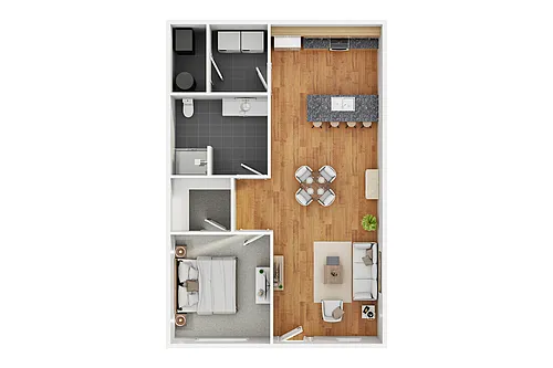 Floor plan One-Bedroom