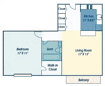 Floor plan One Bedroom