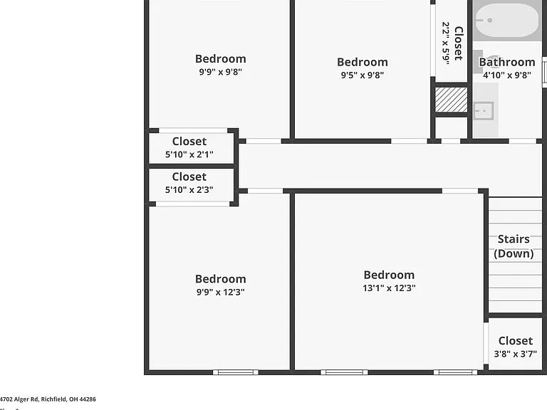 Second level floor plan