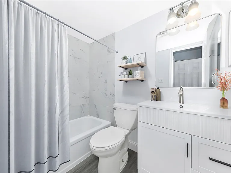 Hall Bath Virtually Staged