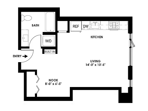 Floor plan Studio - D