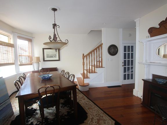 Dining room with Electric Fireplace.