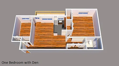 Floor plan 1 Bed with Den