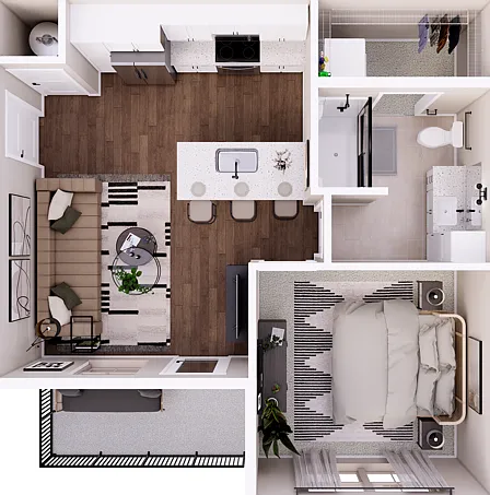 Iron Works 1A Floorplan Iron Works 1A Floorplan