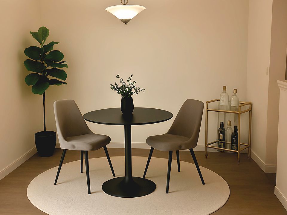 Dining Area Rendering of Virtual Staging for scale.